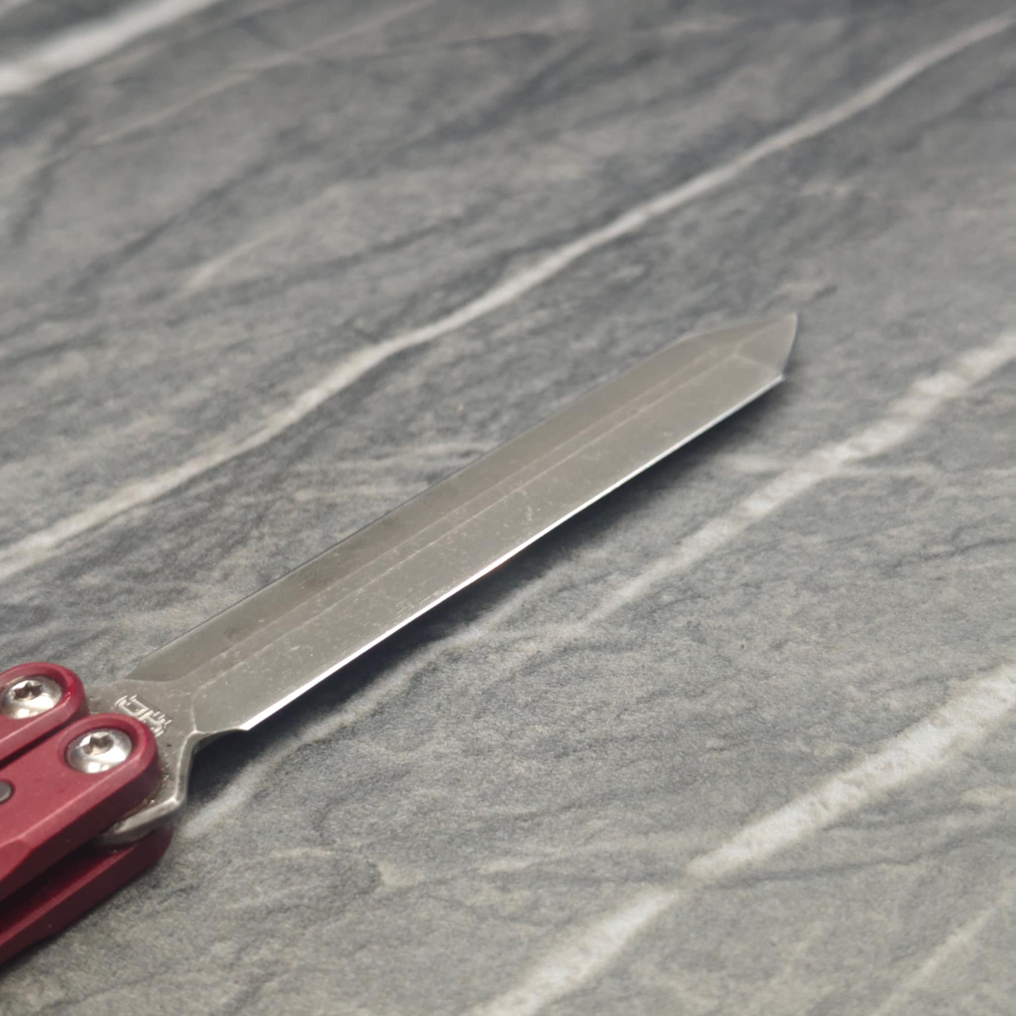 Sharp knife edge detail after professional sharpening