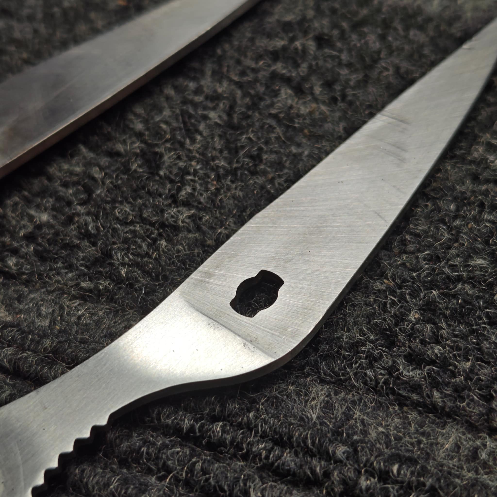 Scissors sharpened sharp enough to cut hair cleanly