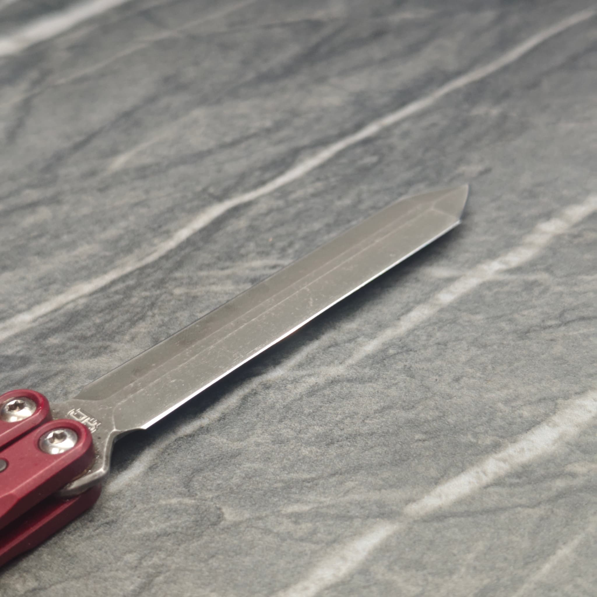 Sharp knife edge detail after professional sharpening
