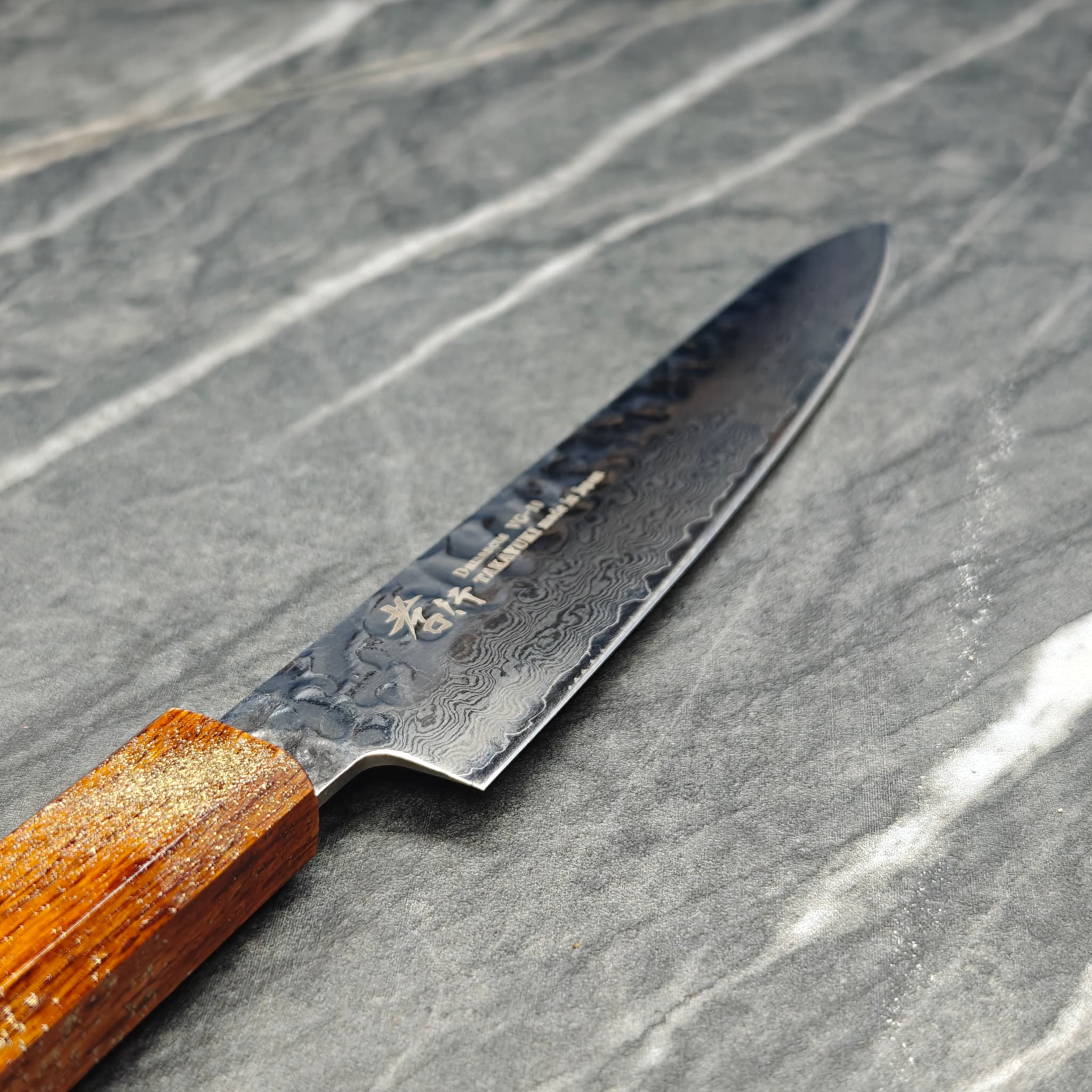 Knives after morning sharpening session