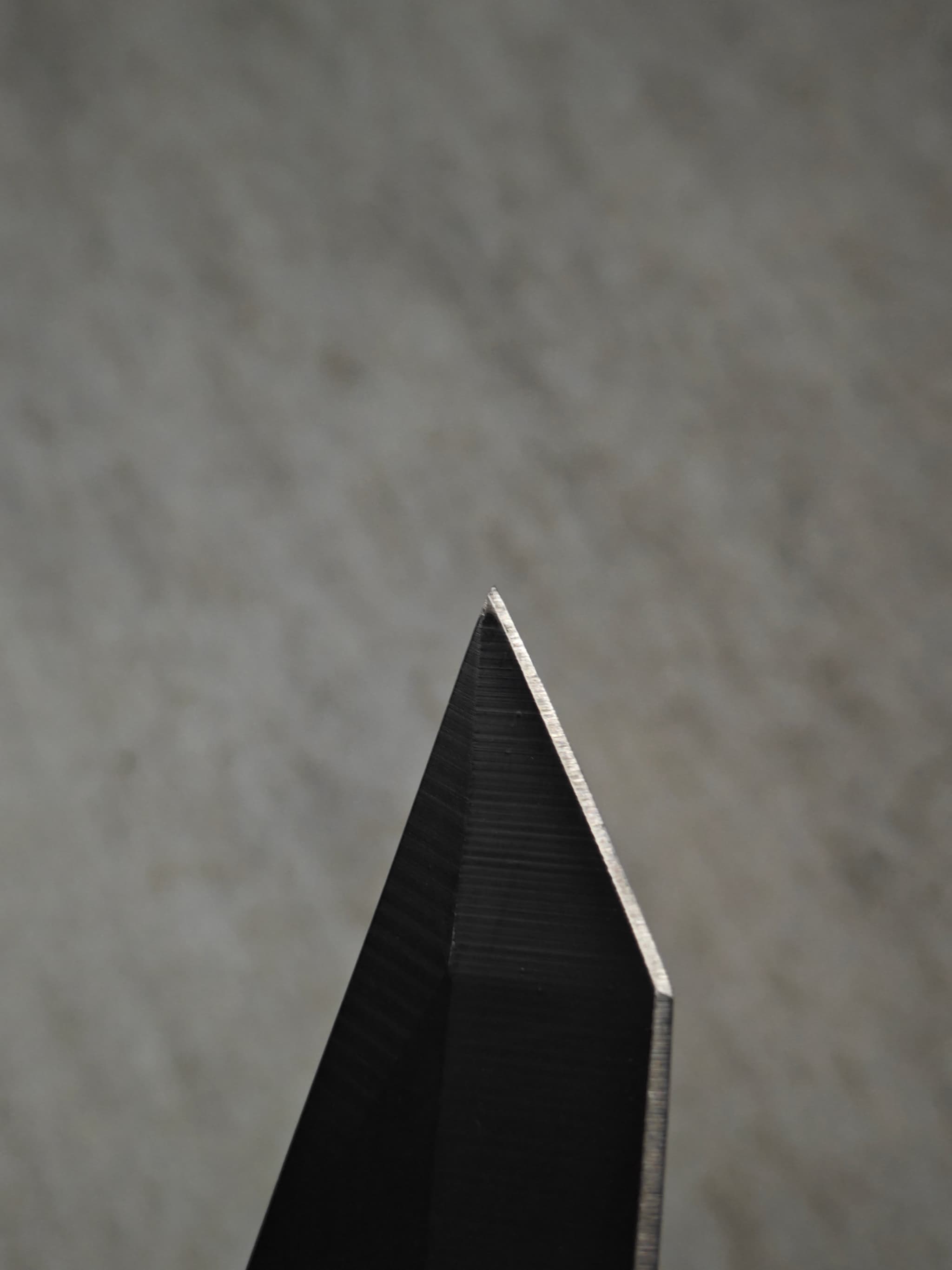 Pocket knife – polished blade detail after sharpening