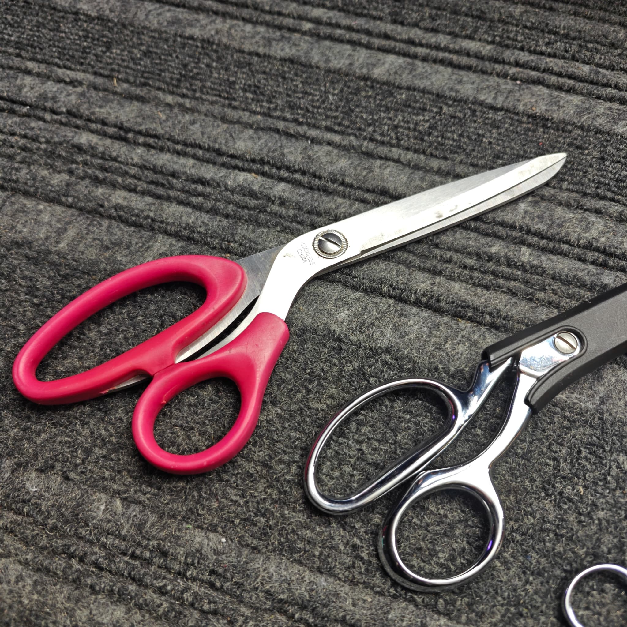 Scissors blade detail – clean and sharp