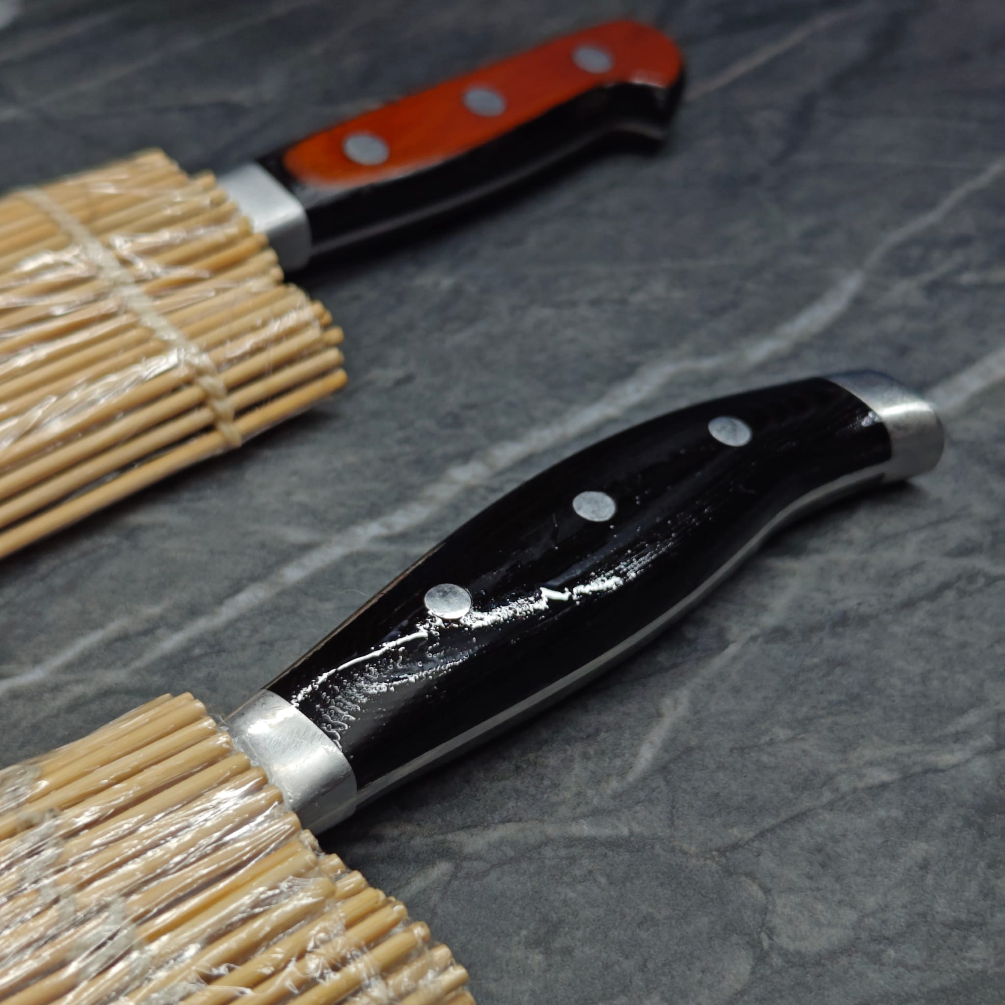 Sharp knife set after professional edge work