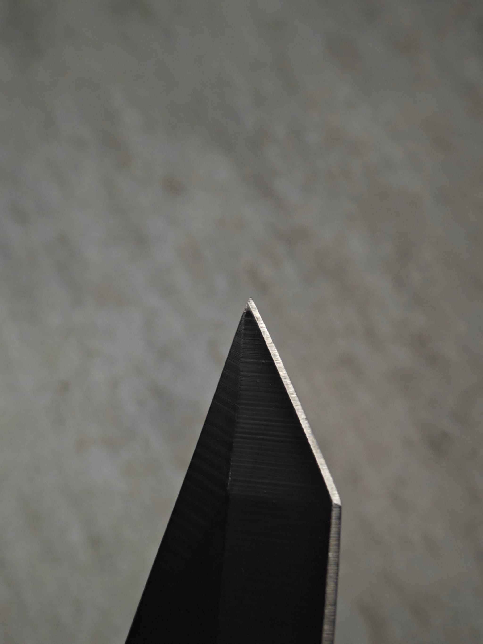 Pocket knife – polished blade detail after sharpening