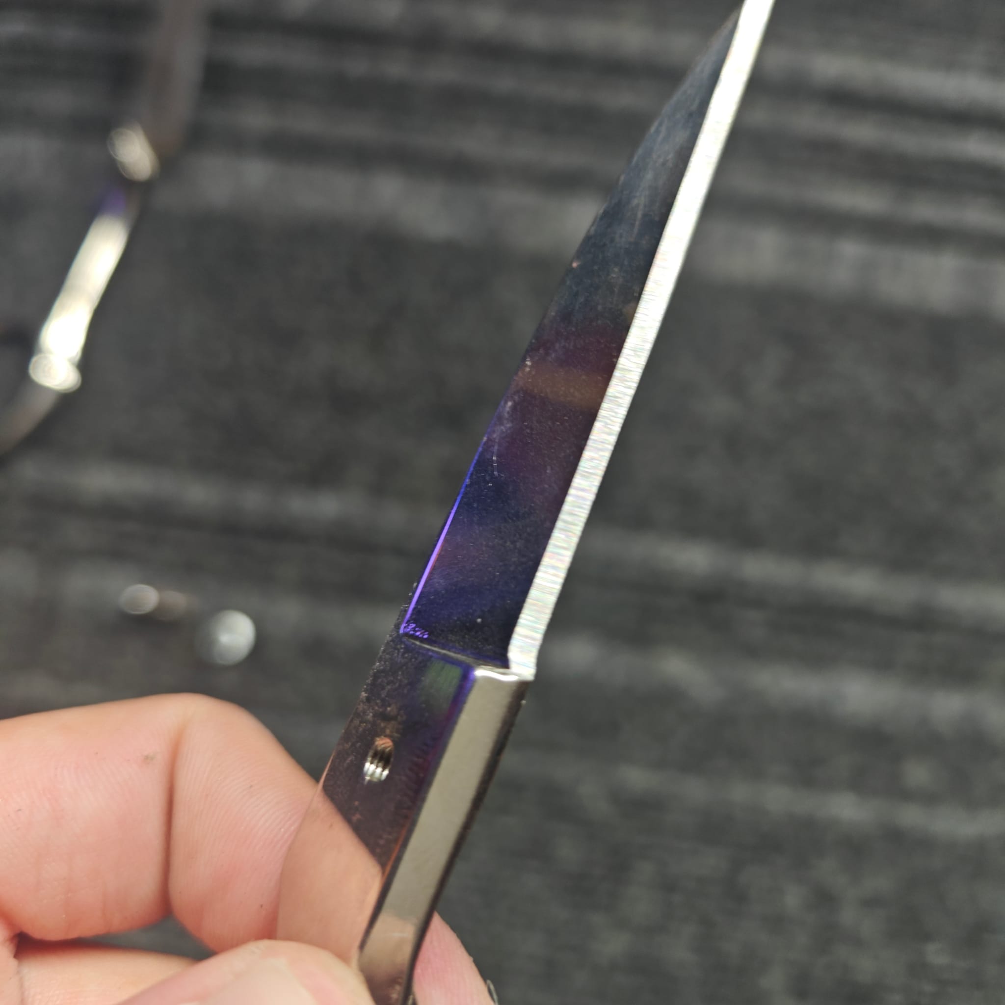 Scissors after professional edge restoration