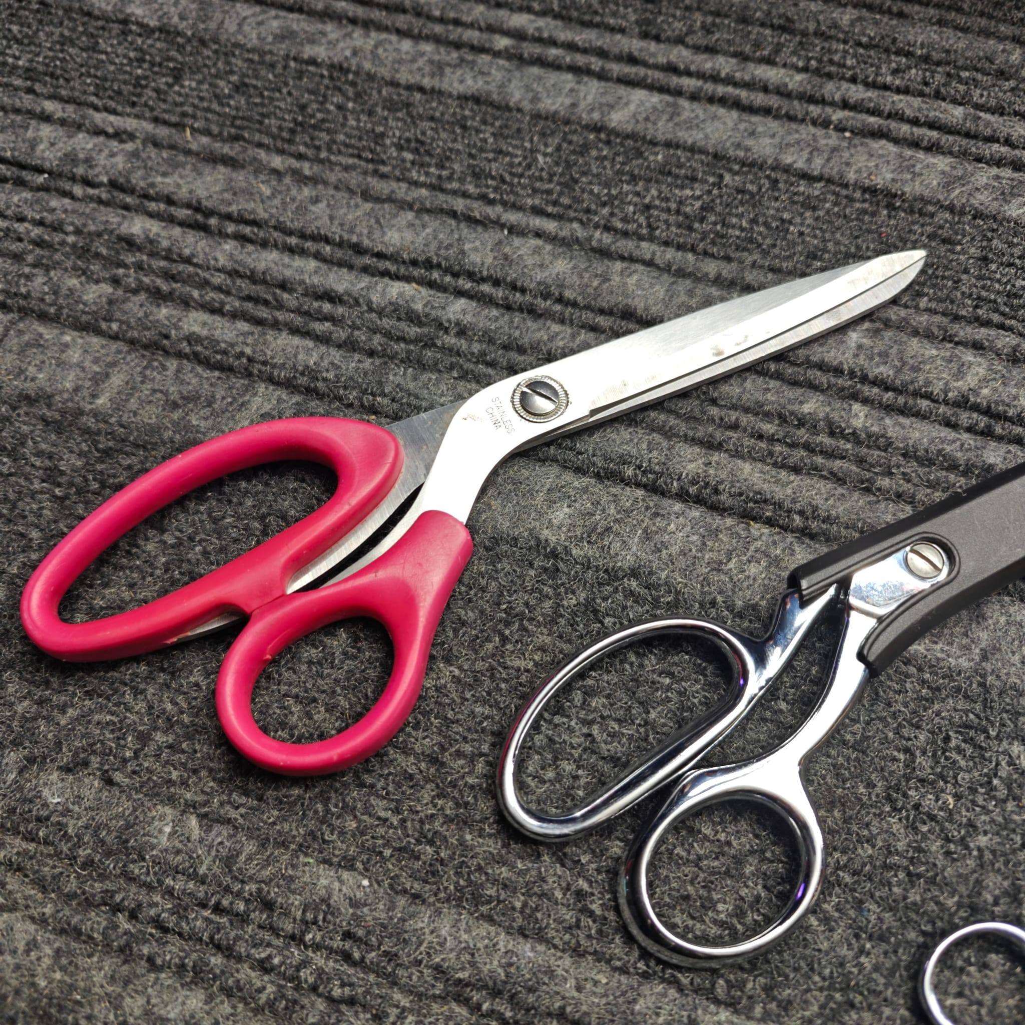 Scissors blade detail – clean and sharp