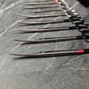 Close-up of sharp scissor points