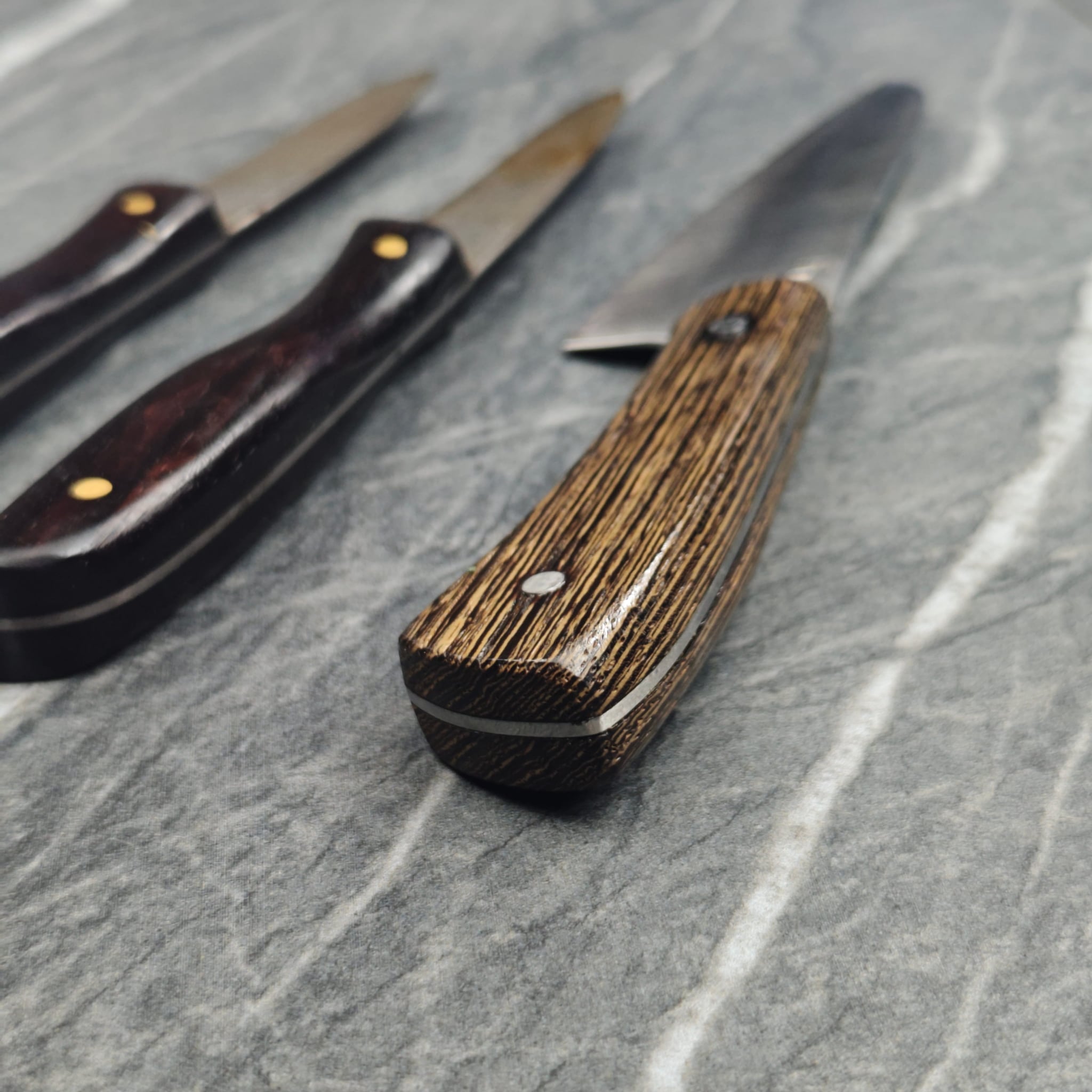Professional knife sharpening service near me - before results showing dull blade