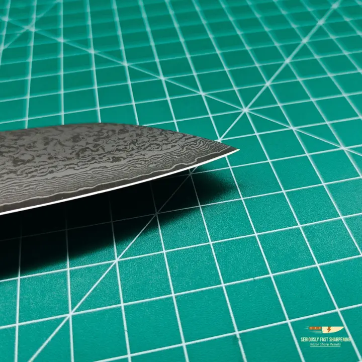 Professional knife sharpening service near me - before results showing dull blade