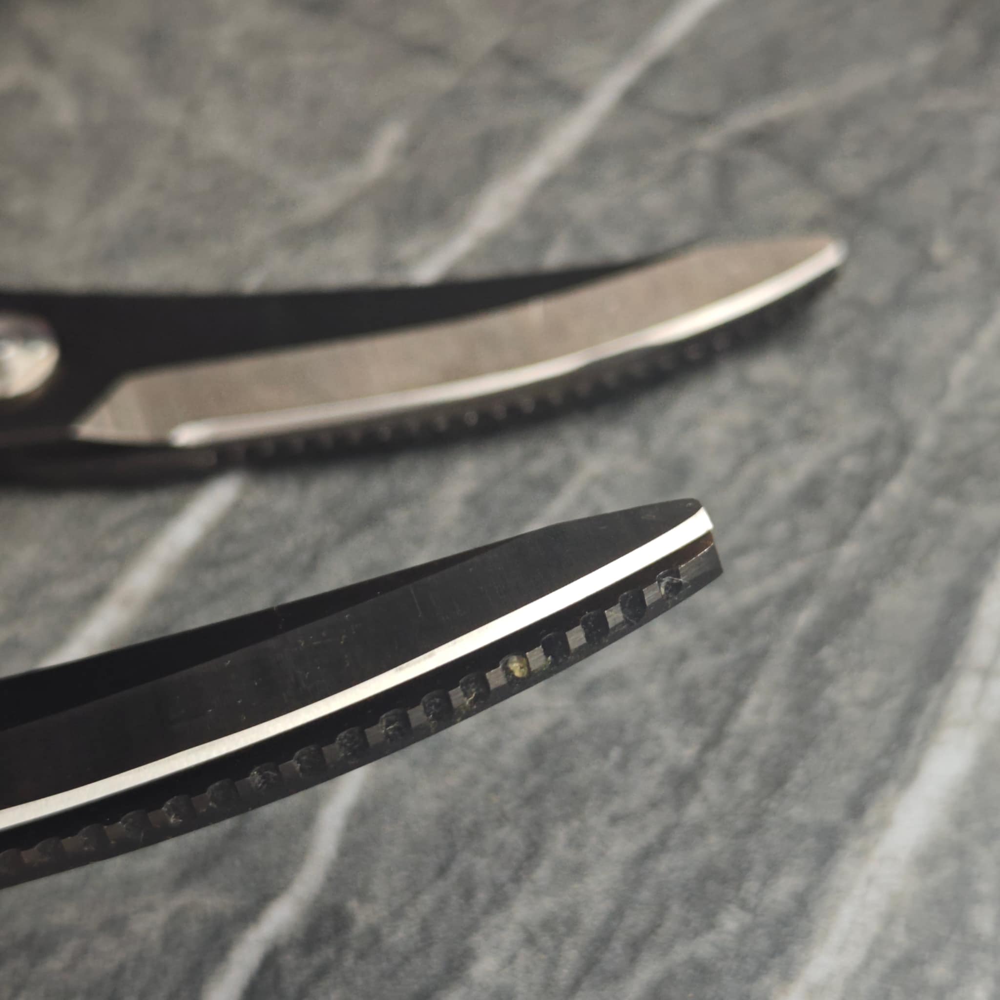 Kitchen knives laid out after sharpening