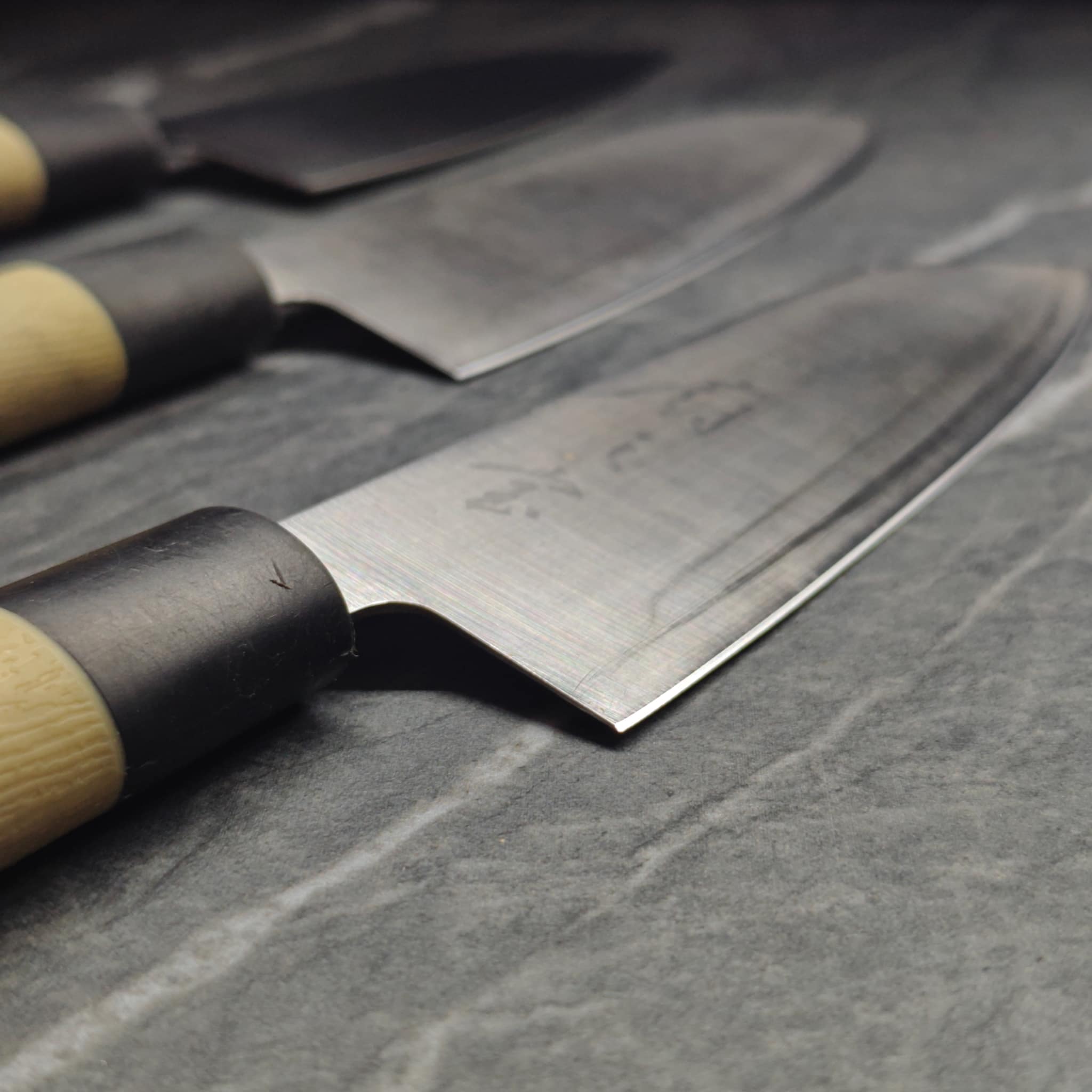 Sharpened knives ready for return