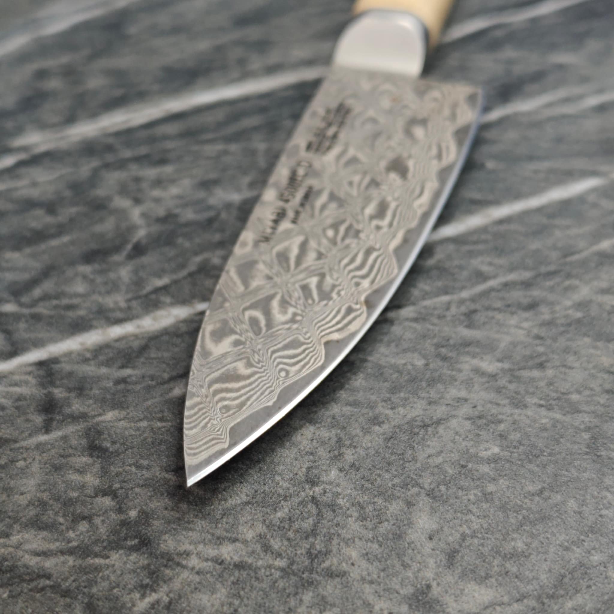 Shun knife – chipped tip fully repaired and polished