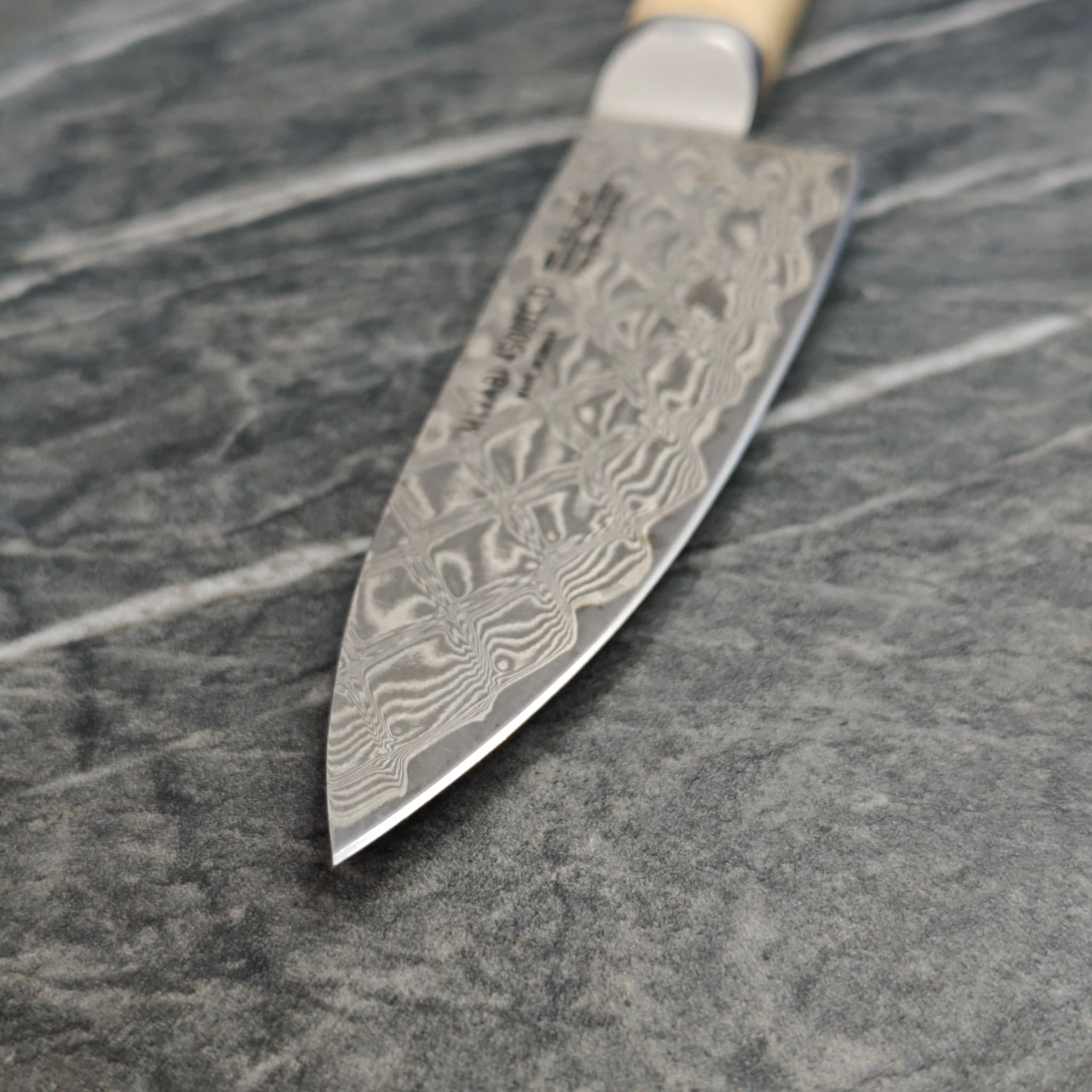 Shun knife chipped tip fully repaired and polished