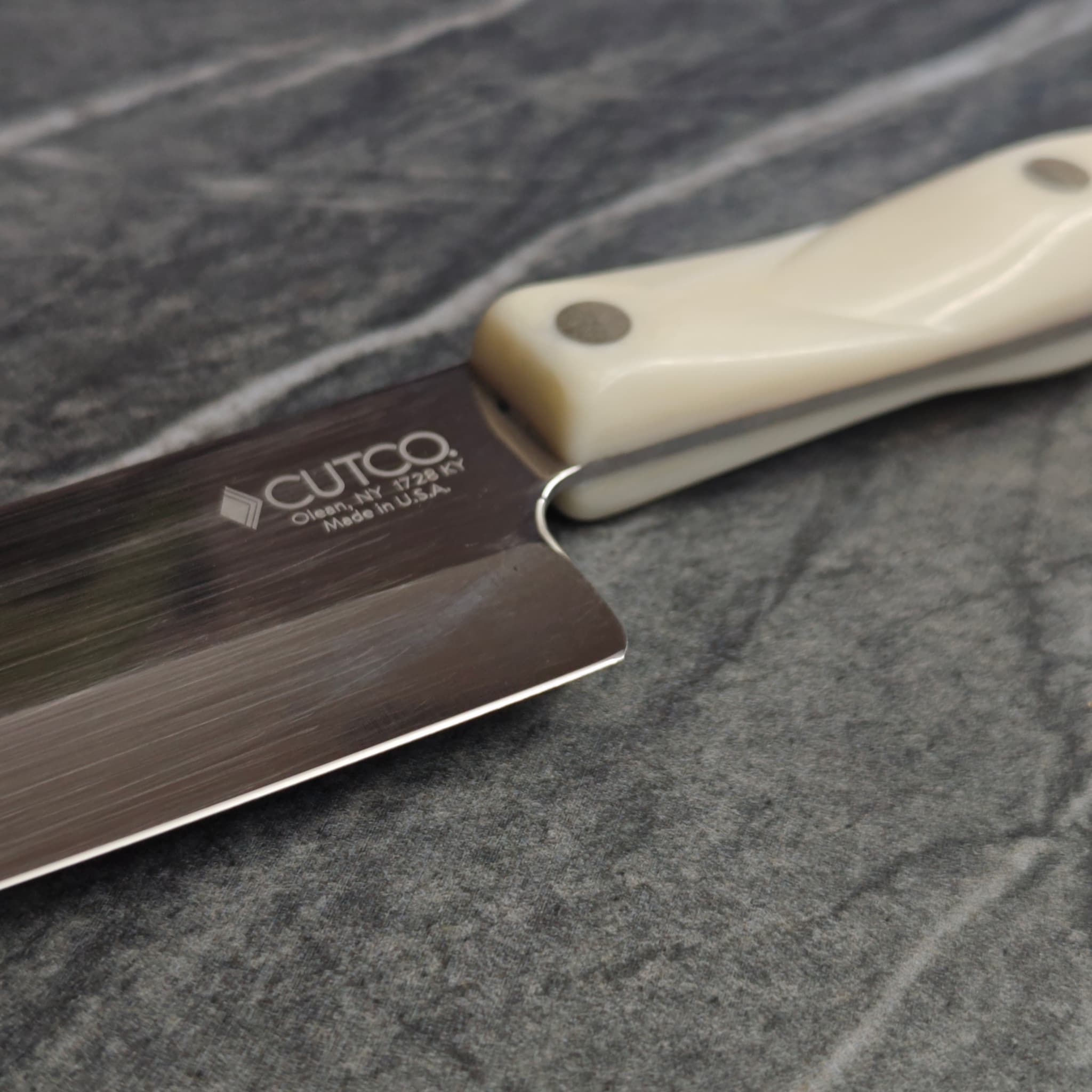 Cutco knife — sharp mirror-polished blade edge restored